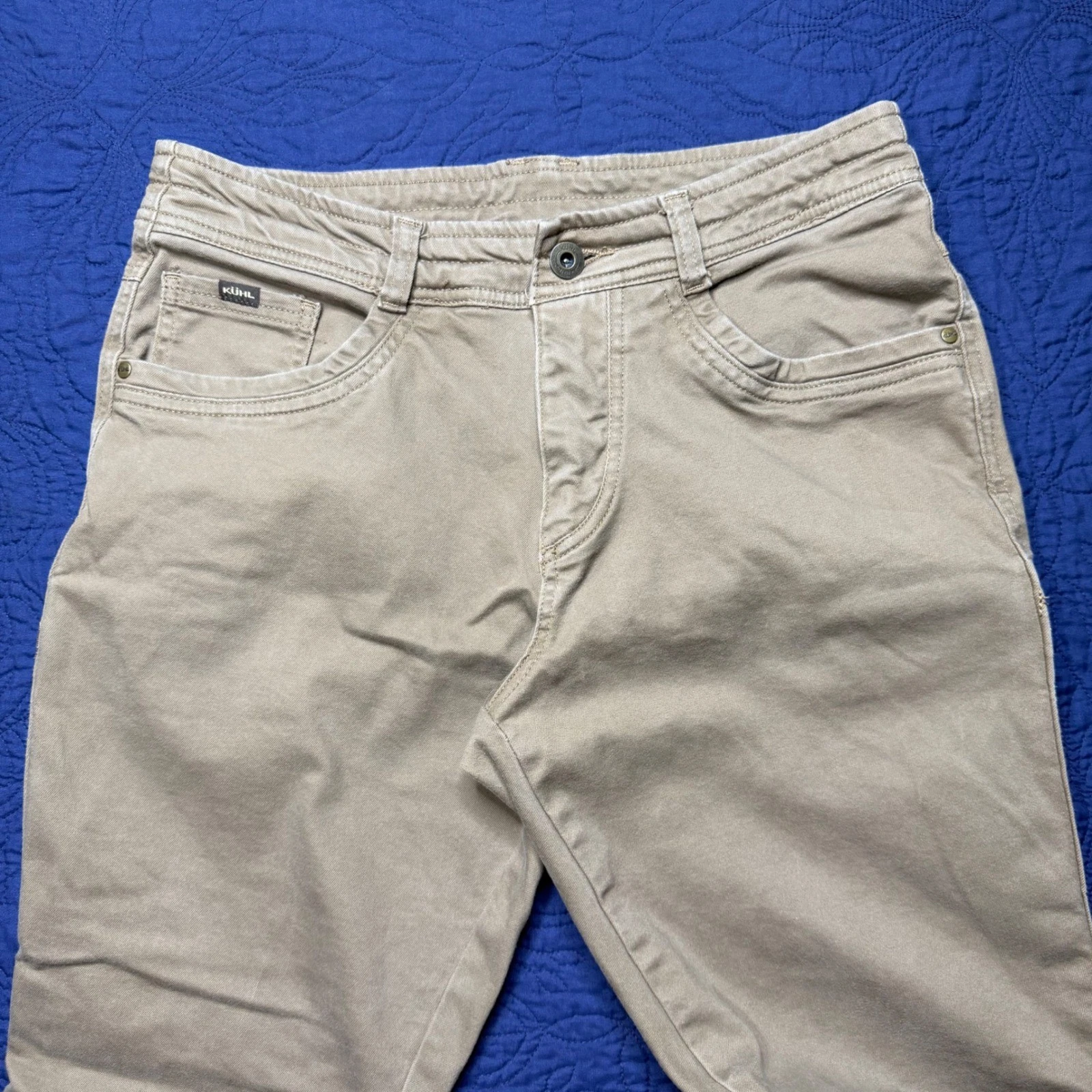 Kuhl Rydr Pants Mens 33x31 Khaki Rugged Outdoor Hiking Stretch Casual Work
