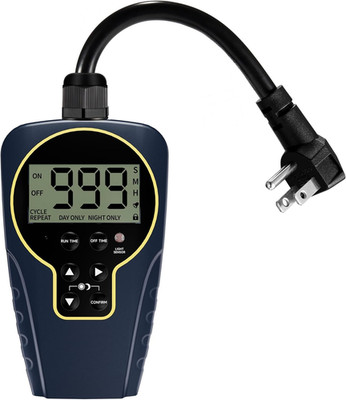 Techbee 1 S to 999 H Short/Long On-Off Interval Repeat Cycle Timer Plug Outlet w