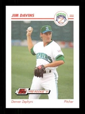 1991 Line Drive AAA Denver Zephyrs 133 Jim Davins BXCP30