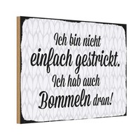 Holzschild 20X30 Cm Ich Bin Nicht Einfach Gestrickt Spruch Zitat Deko Geschenk H