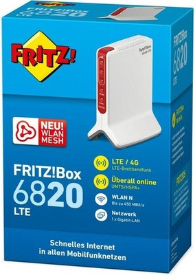 AVM FritzBox 6820 LTE WLAN Modem Router LTE 2,4GHz 450MBit/s Mobilfunk B-Ware Hä