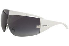 Versace VE2054 VE/2054 1000/8G Silver/White Shields Sunglasses