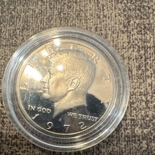 Moneta mezzo dollaro 50C Kennedy 1972 non circolata in custodia protettiva