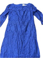 Eliza J Royal Blue Dress 8P Petite Women’s Formal Wedding Guest Cocktail lace