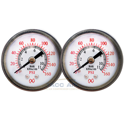 #ad #ad 2 Pack 160 PSI Pressure Gauge Back Mount 1 8quot; NPT 1.5quot; Air Water Oil Gas $14.87