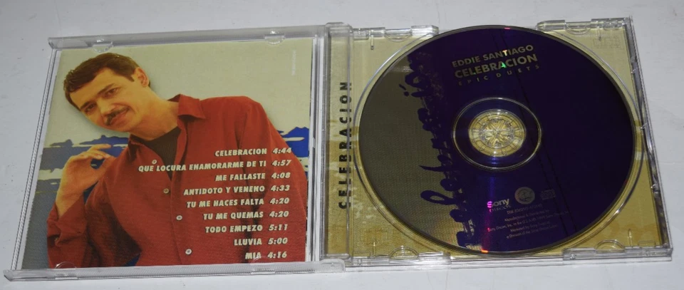 Eddie Santiago - Celebración Epic Duets - CD - 1999 Sony Original - Image 2 of 4