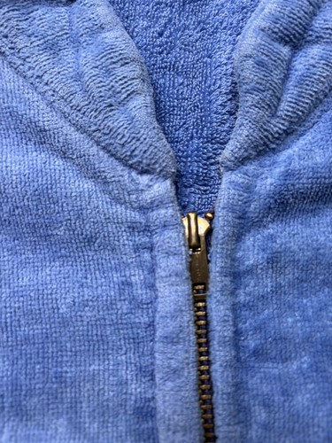 60s Killer TERRY Cloth Water Ski club Patch Lounge Sweatshirt.M/L.talon - Picture 6 of 10