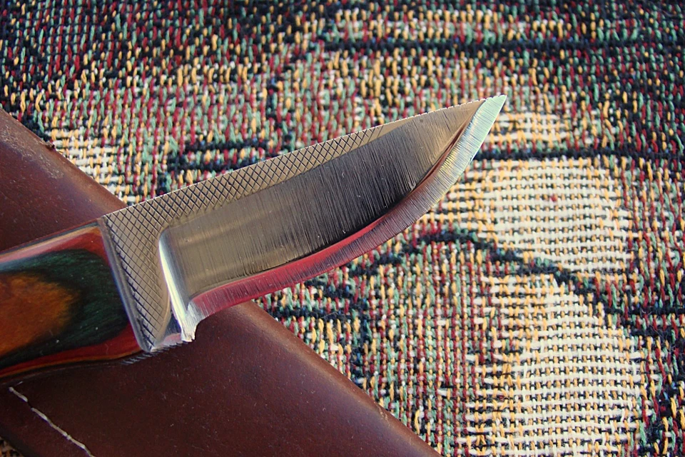 Anza U.S.A. Custom File Made Knife w/Leather Sheath" - Image 4 of 4