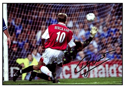 12093. Dennis Bergkamp Signed Pictures (A4 Prints) Arsenal Holland Inter Ajax