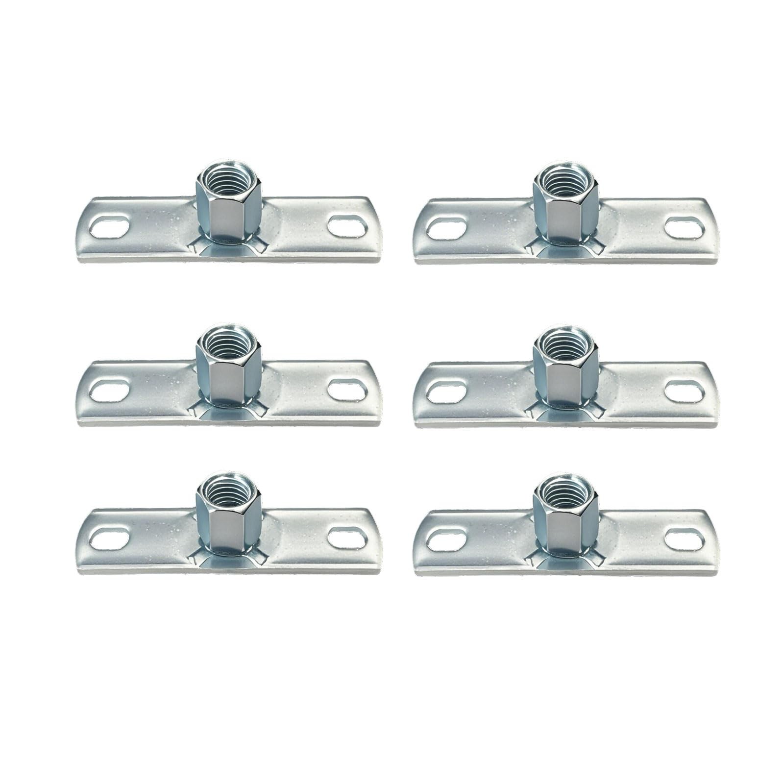 6 Pcs Ceiling Flange Hangers for 3/8 in or 5/16 in Threaded Rod，Galvanized Ir...