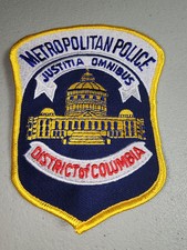 Metropolitan Police District Of Columbia Embroidered Patch 4" x 5" Sew On