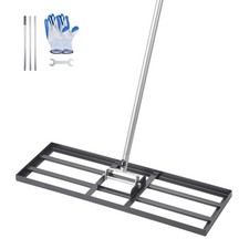 VEVOR Râteau de Nivellement de Pelouse 762 x 254 mm Manche 2130 mm pour Jardin