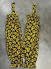 Sunflowers Brown fabric plastic bag hanging holder plastic grocery bag organizer