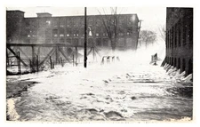 Flood Scene Nashua River Fitchburg MA C1910s Postcard AG22