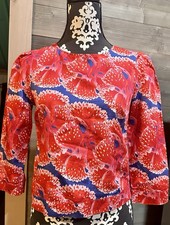 Brooks Brothers Red Floral Zac Posen Collection Sz 0