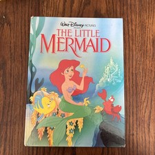 Vintage 1989 Walt Disney Pictures The Little Mermaid Large Hardcover Book