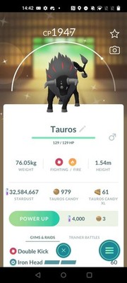 Pokémon Go Trade Shiny Paldean Tauros Blaze Breed - 1 mill dust trade