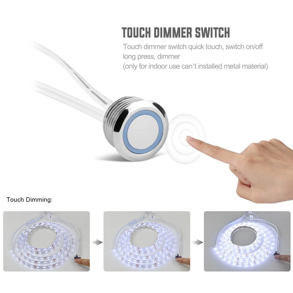 Dimmable touch sales switch
