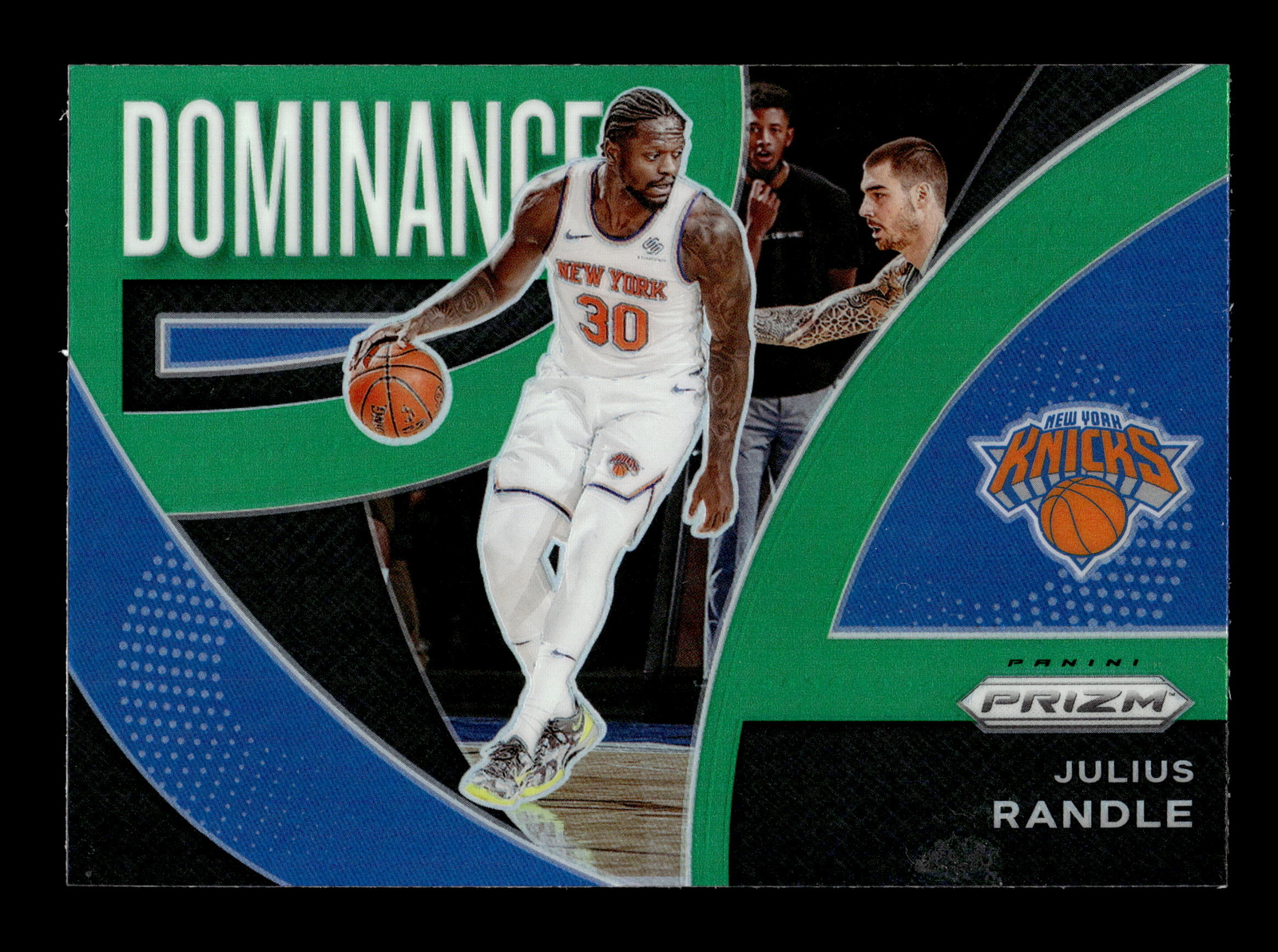 2021-22 Panini Prizm #21 Julius Randle Dominance Green SP Parallel NY Knicks