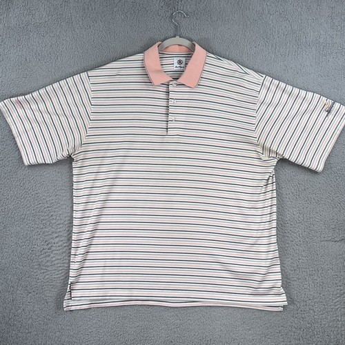 Ben Hogan Polo Golf Shirt MENS XL Striped Birdwood Univ of Virginia cotton blend - Picture 3 of 10