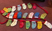 Felt 25 days Advent decoration Over 8 Ft Long