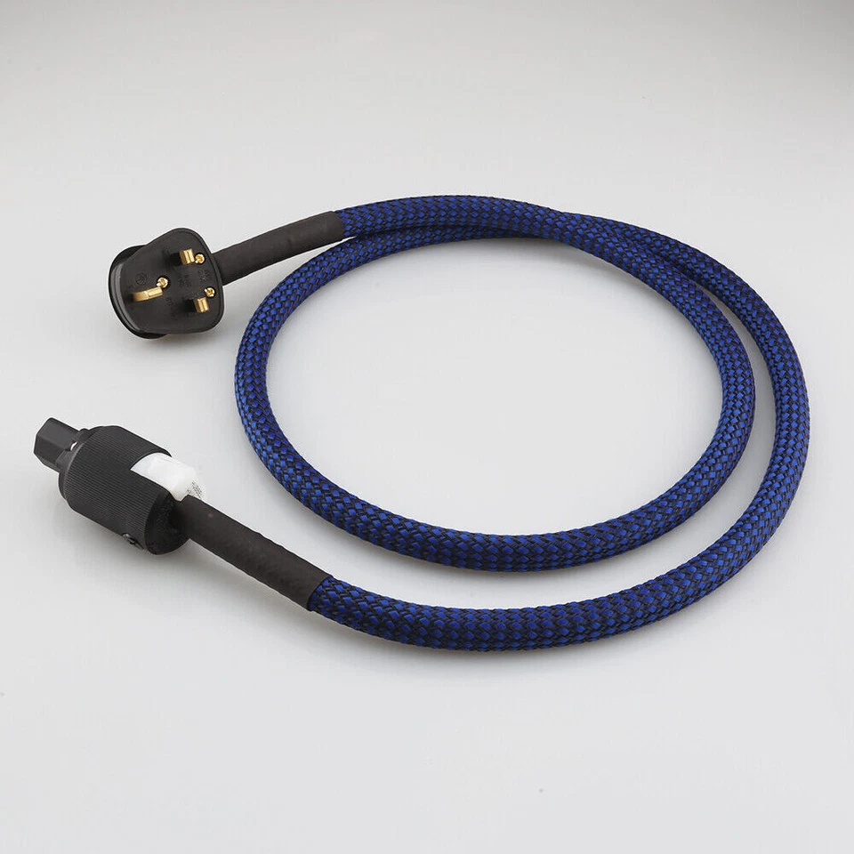 1.7ft HiFi Audiophile Audio Power Cable Gold-Plated UK IEC Plug C15 Audio Cord - Image 2 of 4