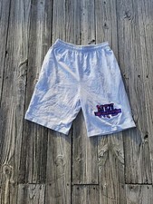 Vintage Nutmeg New York Giants Shorts 80s 90s Made In USA Heather Gray Salem