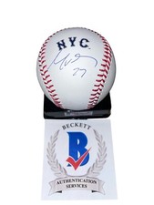 Mark Vientos Signed Baseball New York Mets Autographed Auto Beckett 