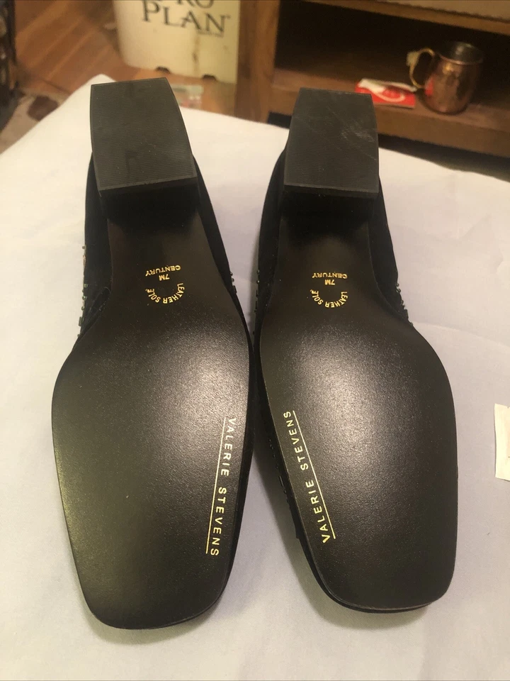 De Colección Valerie Stevens Terciopelo Negro Bordado Año Nuevo Y2K 2000 Talla 7 Foto 4 de 4