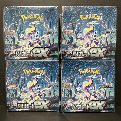 4 Boxes Set Pokemon Card Game Violet ex SV1v Booster Box Japanese Factory Sealed