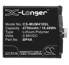 BATTERIE 4750mAh Type BP4A For Xiaomi 12S Ultra, 2203121C, Mi 12S Ultra 5G