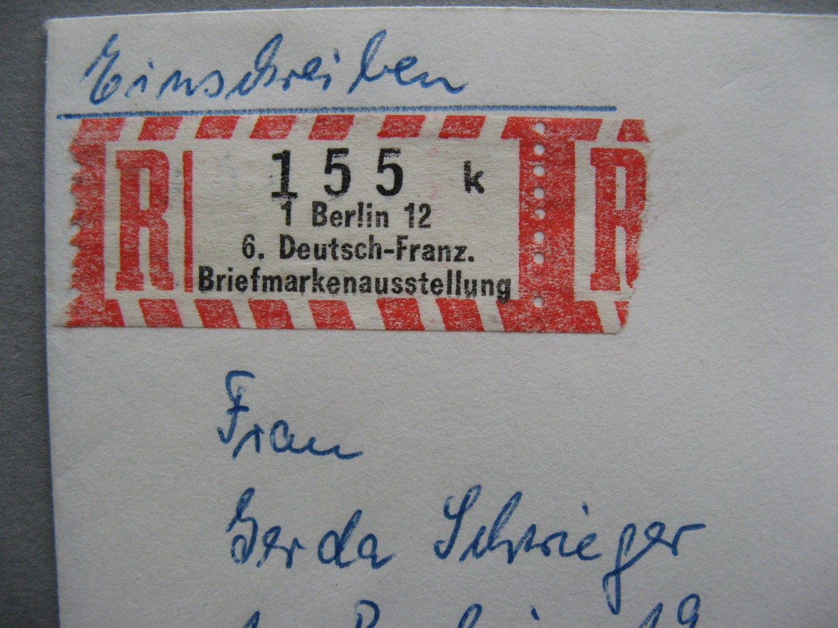 GERMANY BERLIN, R-cover 1972, Spec R-label Deutsch- Franz