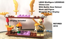 LEGO Minifigure LEONDIAS Chima Lion With Battle Gear Helmet Mask and Weapons