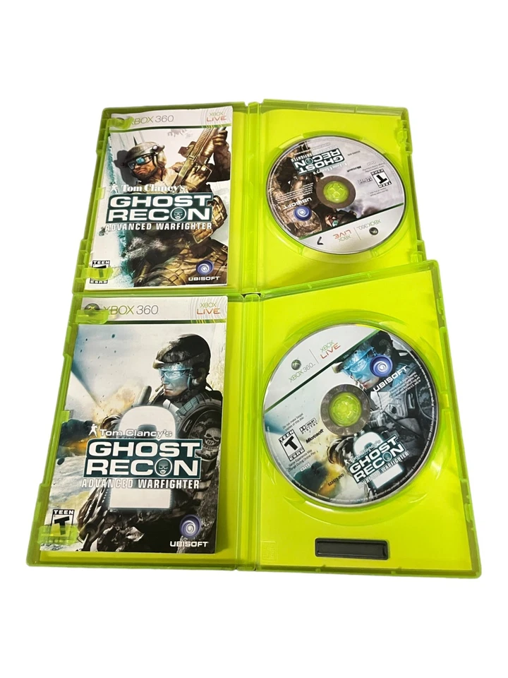 Microsoft Xbox 360 CIB ПОЛНЫЙ ПРОТЕСТИРОВАН Ghost Recon Warfighter 1 + 2 BUNDE ЛОТ BL - Изображение 3 из 4