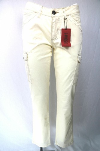 pantaloni donna JAGGY 42 bianco panna cotone dif. AS497 | eBay