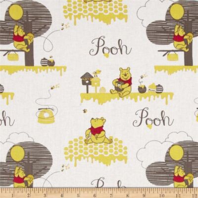 Disney Hunny Scenic Pooh Friends Fat Quarter Half Metre 100