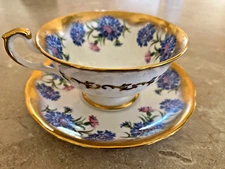Vintage Salisbury HARVEST TIME Wide Mouth Cup & Saucer Set - England