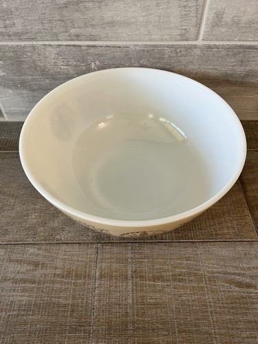 Vintage Pyrex 404 Promotional Gold Hex Signs Beige Gold Mixing Bowl 4 Quarts - Picture 3 of 8