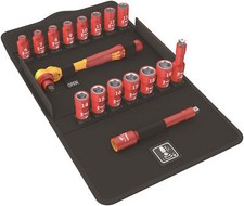 WERA 3/8" Drive 17 Piece Insulated 8100 SB VDE 1 Socket Set & Ratchet, 004970