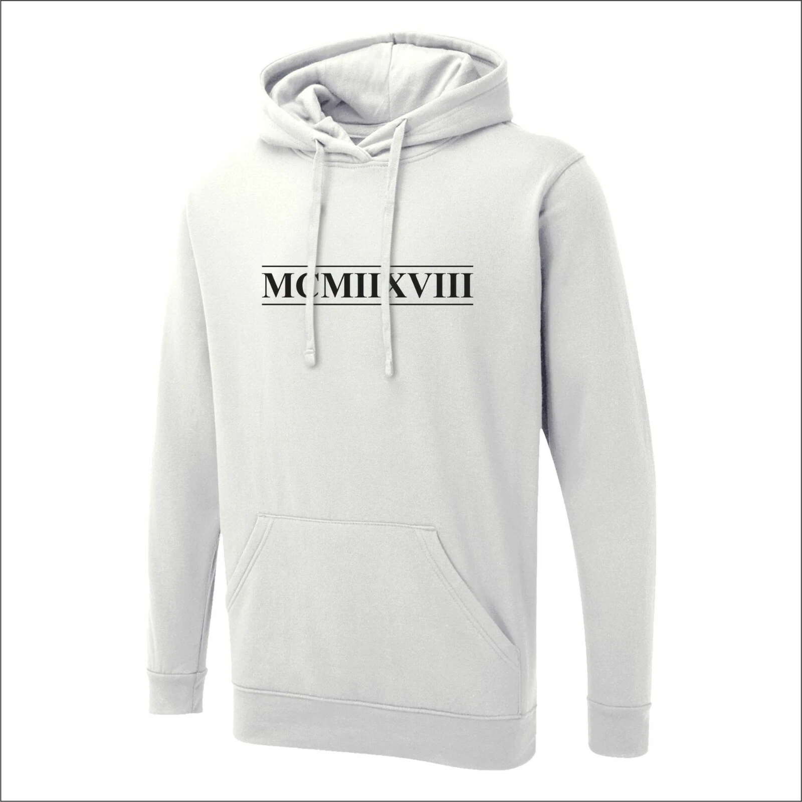 VALENTINO Felpa con cappuccio numeri romani perosnalizzati ""Qualsiasi anno"" felpe con cappuccio regalo di compleanno