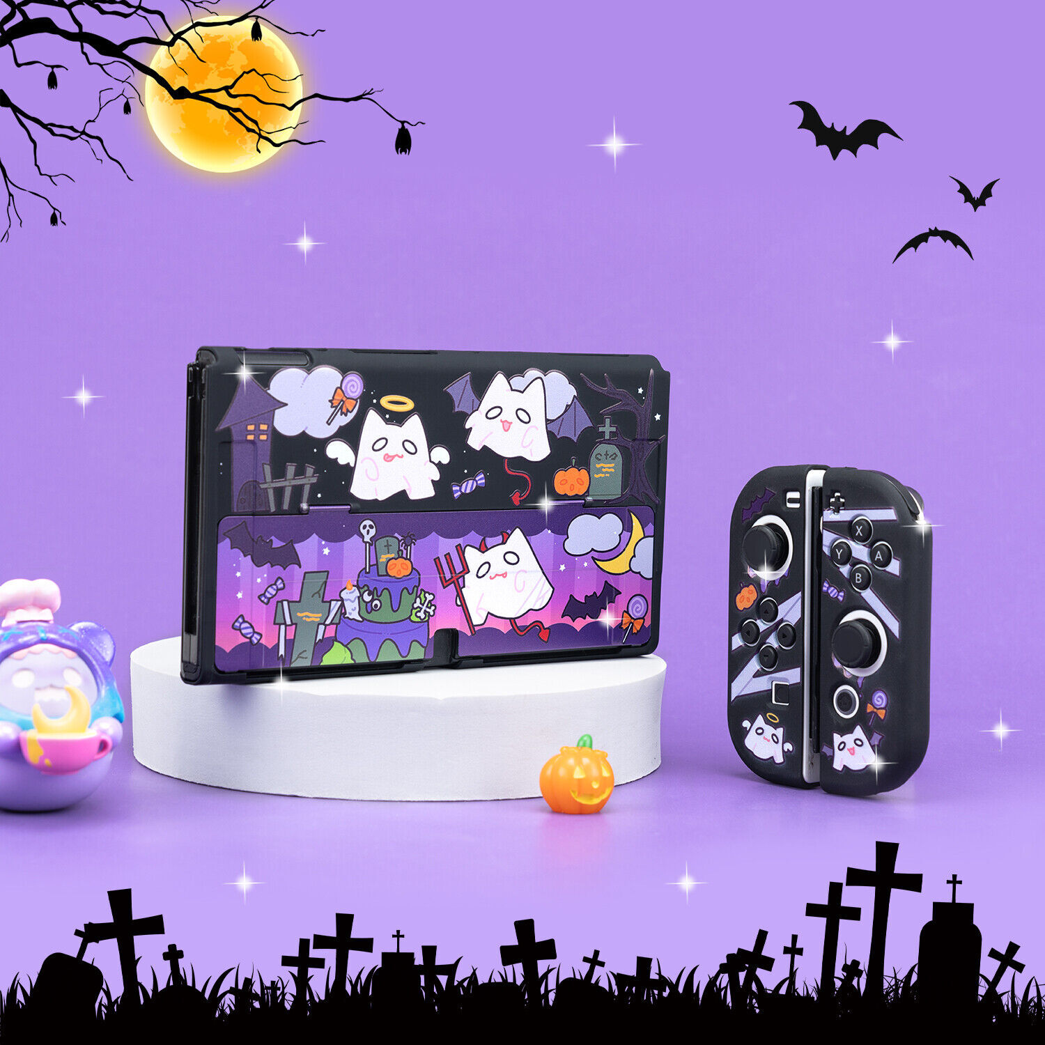 Nintendo Switch OLED Case Cover Shell Halloween Accessory For Joycon Controller-image