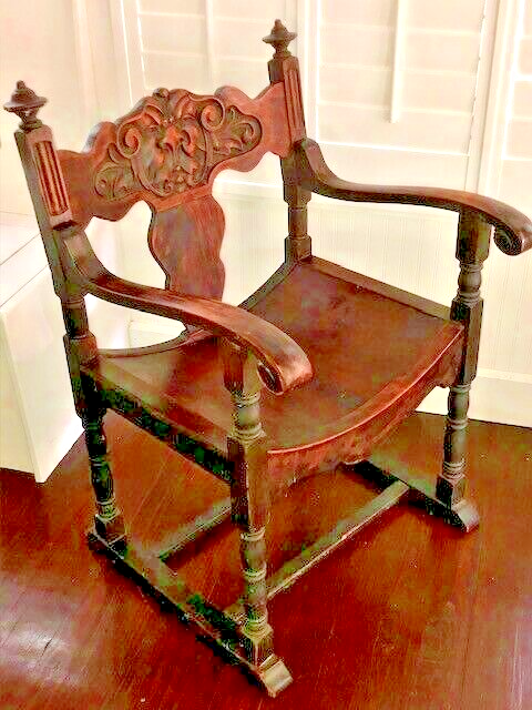 アンティーク Stomps Burkhardt Victorian North Wind Saddle Chair 1800s Antique