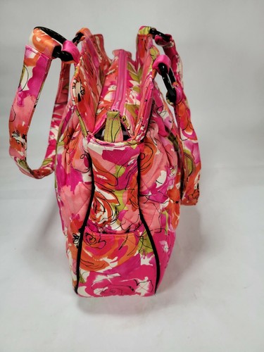 Vera Bradley Purse Limited Edition Satin Vintage Rose Quilted Handbag Retired - Picture 4 of 9