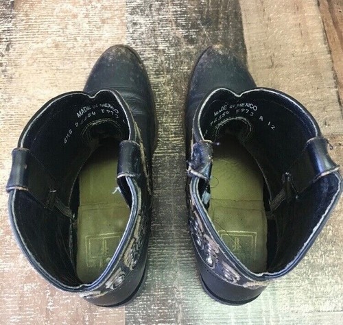 Stivaletti da cowboy Frye 76684 Wyatt neri con borchie donna 6,5 B - Foto 9 di 12