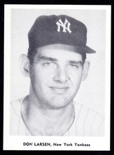 1958-65 JAY PUBLISHING  Don Larsen  YANKEES  5x7  PICTURE PACK PHOTO EX-MINT  A