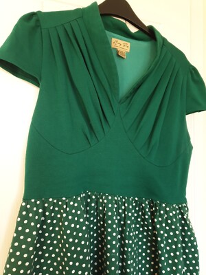 lindy bop green polka dot dress Perrie Moss Green Polka Dots Dress – HerSecretCloset.co.uk main image 0
