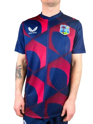 Castore Herren West Indies Cricket Training Top / Navy Maroon / UVP £40