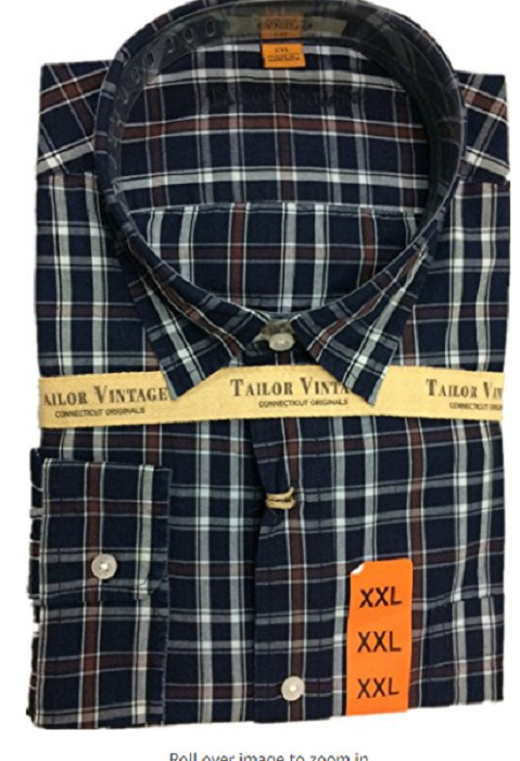 Сшитая на заказ винтажная мужская рубашка с длинным рукавом на пуговицах