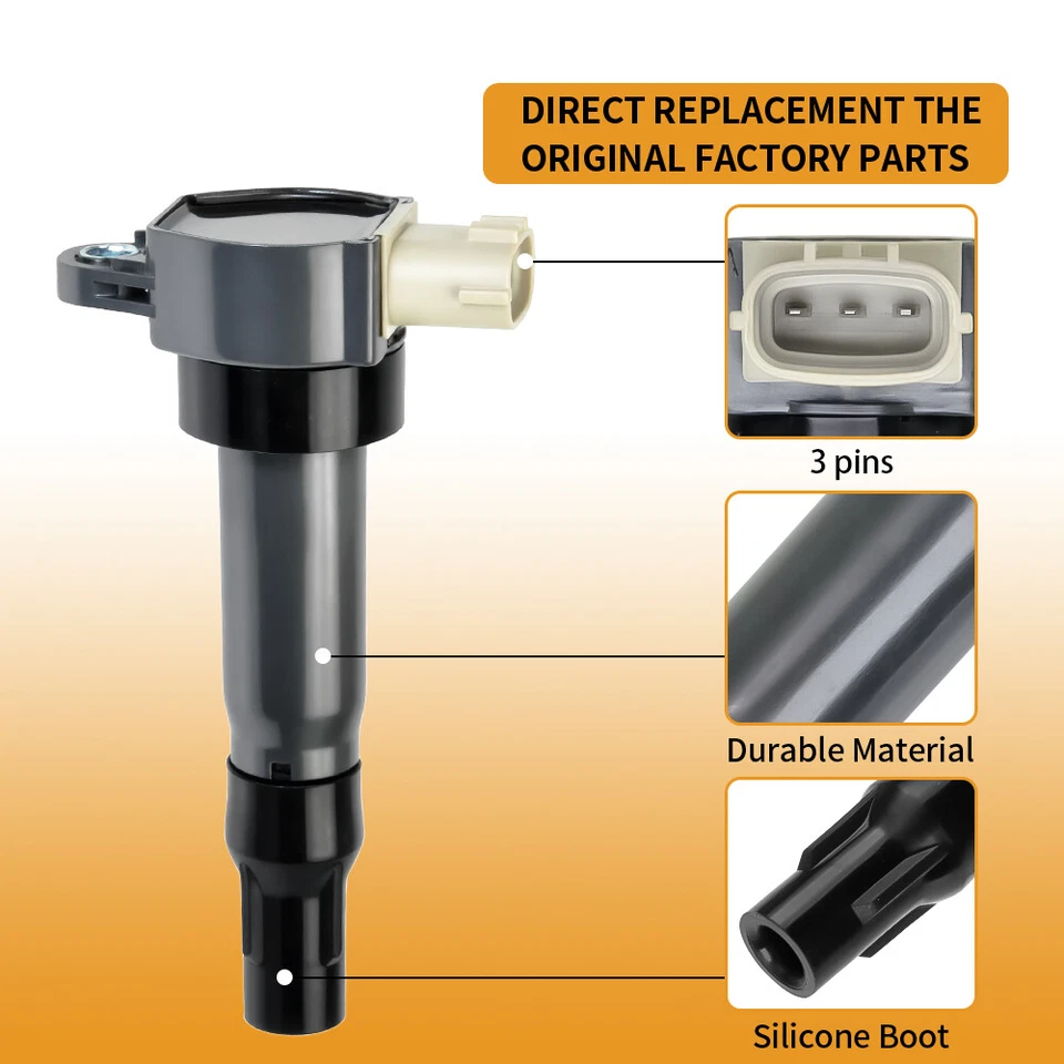 Paquete de 3 bobinas de encendido y bujías de iridio para Smart Fortwo 2008-15 1,0 L L L3 UF681 Foto 3 de 4