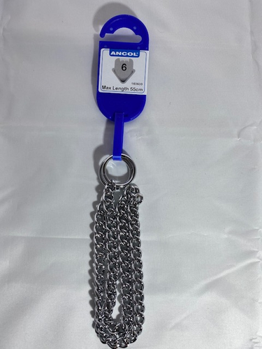 ANCOL DOG CHOKE CHAIN CHECK CHAIN FINE TO X HEAVY METAL SILVER STEEL 40CM - 80CM - Picture 6 of 10